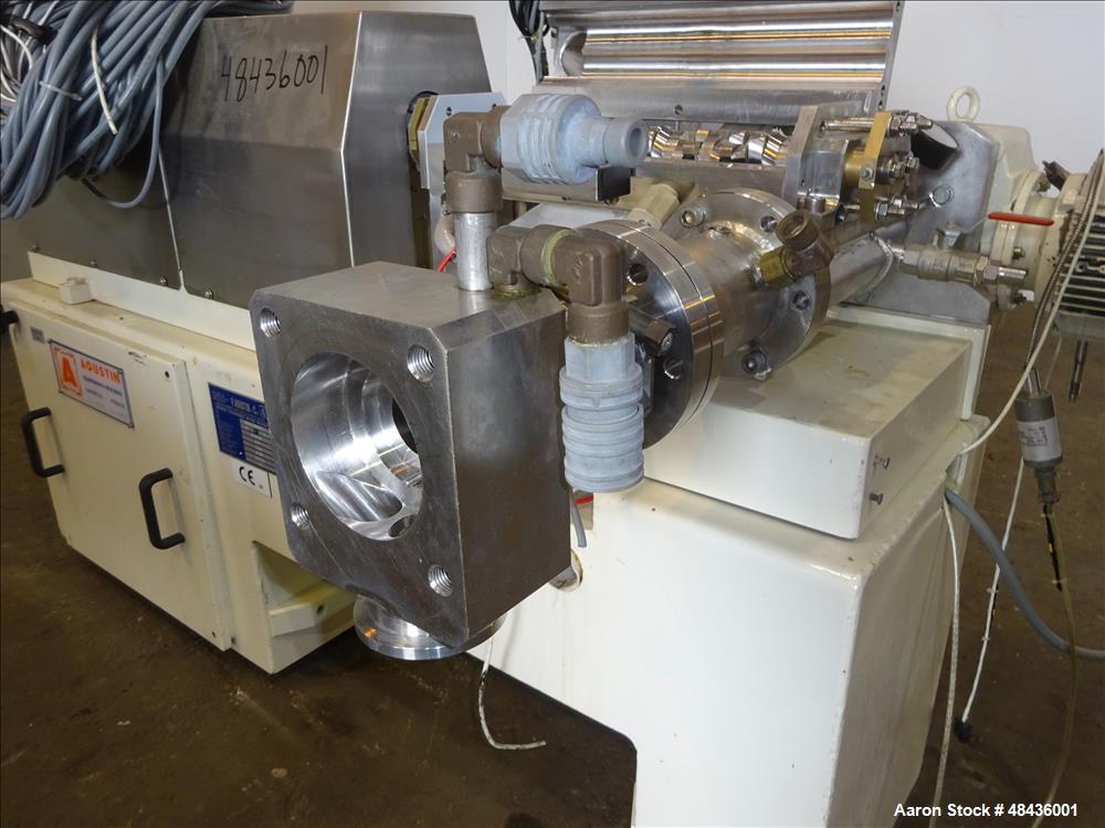 Used F. Aoustin Malaxeur Extrudeur / Extruder Twin-Screw Continuous Mixing/Extr
