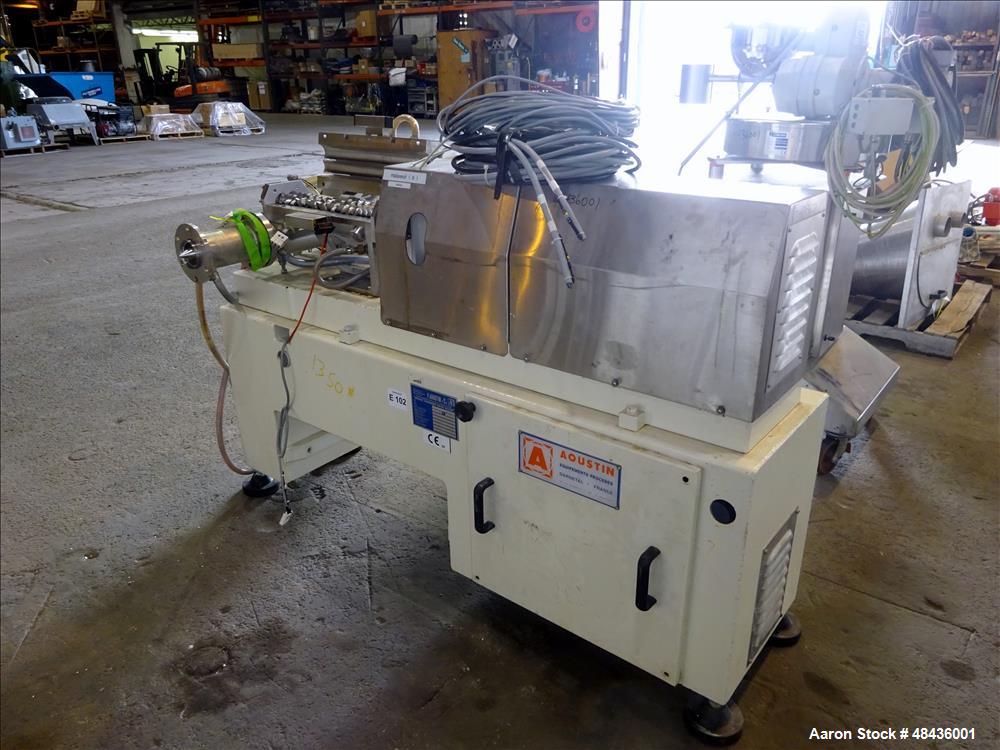Used F. Aoustin Malaxeur Extrudeur / Extruder Twin-Screw Continuous Mixing/Extr