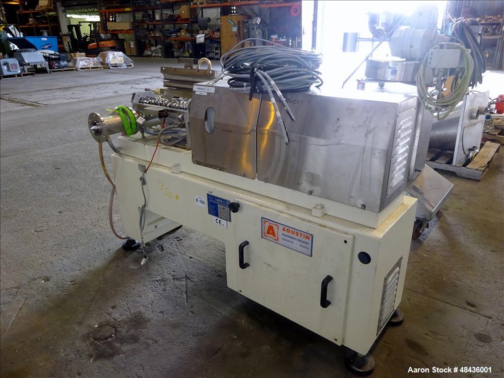 Used- F. Aoustin Malaxeur Extrudeur / Extruder Twin-Screw Continuous Mixing/Extr