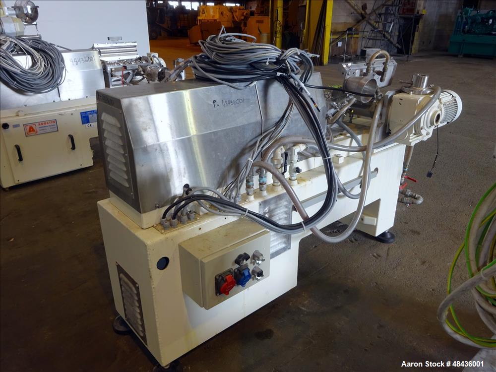 Used F. Aoustin Malaxeur Extrudeur / Extruder Twin-Screw Continuous Mixing/Extr