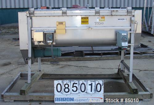 Used Stainless Steel Brown International Corp Twin Shaft Paddle Style Continuous Mixer, Model 1000