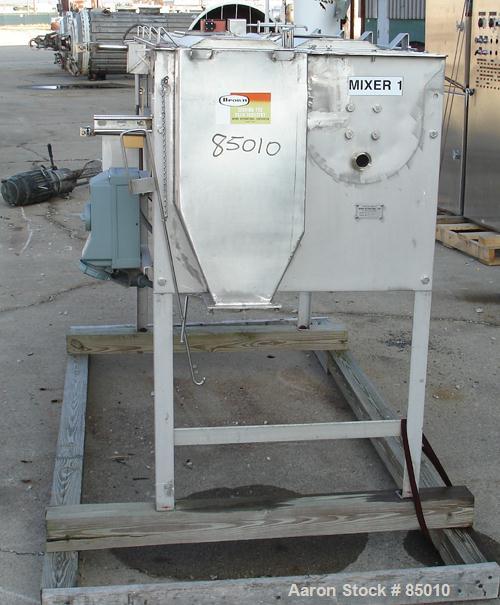 Used Stainless Steel Brown International Corp Twin Shaft Paddle Style Continuous Mixer, Model 1000
