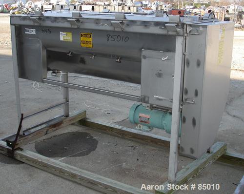 Used Stainless Steel Brown International Corp Twin Shaft Paddle Style Continuous Mixer, Model 1000