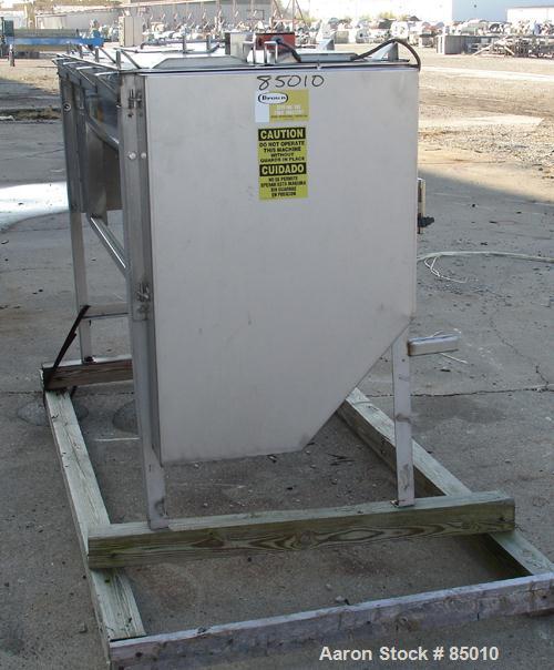 Used Stainless Steel Brown International Corp Twin Shaft Paddle Style Continuous Mixer, Model 1000