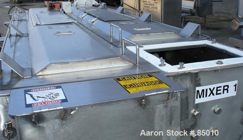 Used Stainless Steel Brown International Corp Twin Shaft Paddle Style Continuous Mixer, Model 1000