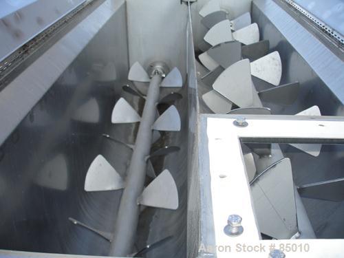 Used Stainless Steel Brown International Corp Twin Shaft Paddle Style Continuous Mixer, Model 1000