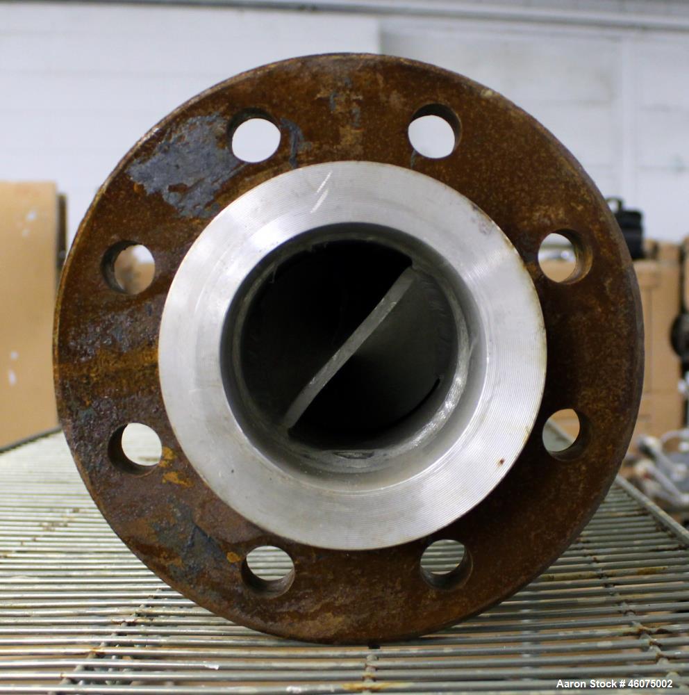Used Chemineer Kenics Fixed Element Static Mixer, Model 4-KMS-6, Stainless Steel. Approximate 4" diameter x 42" long tube, rated 1485 psi at 300 degrees F. Serial# 1-81697A1, built 1982.