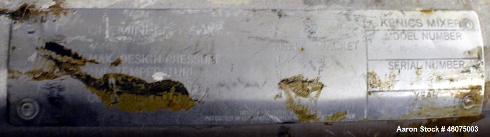 Used Chemineer Kenics Fixed Element Static Mixer, Model 4-KMS-6, Stainless Steel. Approximate 4" diameter x 42" long tube, rated 1485 psi at 300 degrees F. Serial# 1-81697A3, built 1982.
