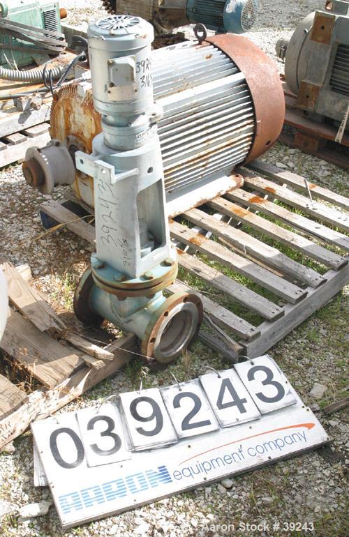 USED: Cleveland inline continuous mixer, model PLV-6, 316 stainless steel. 6" diameter inlet/outlet. Driven by a 1/3 hp, 3/60/208-220/440 volt, 1725/1425 rpm motor.