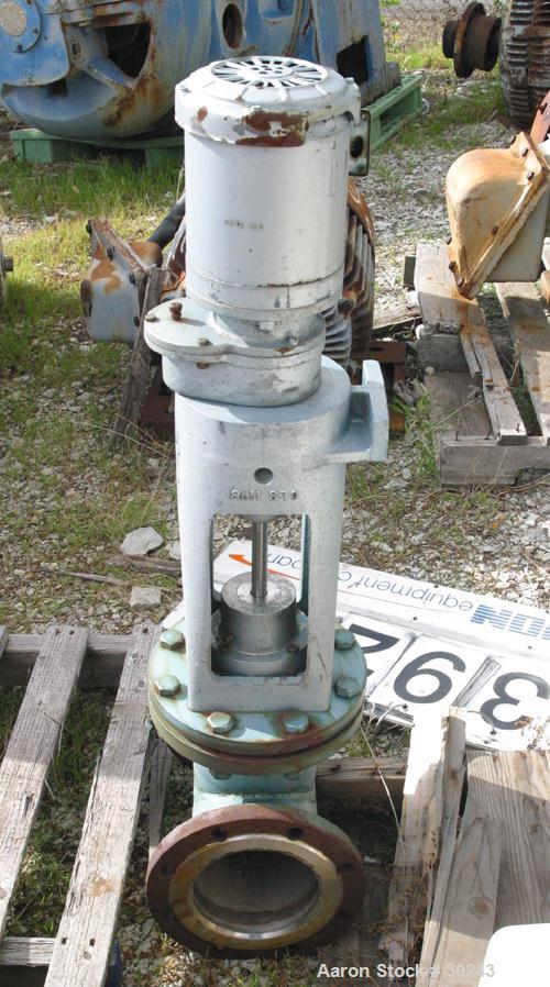 USED: Cleveland inline continuous mixer, model PLV-6, 316 stainless steel. 6" diameter inlet/outlet. Driven by a 1/3 hp, 3/60/208-220/440 volt, 1725/1425 rpm motor.