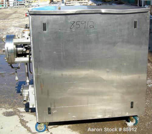 Used Goodway Industries Continuous Mixer, model CML25, 304 stainless steel. 10" diameter, jacketed stator, 2" triclamp inlet, 2" National Pipe Thread outlet. Driven by a 7-1/2 hp, 3/60/208-230/460 vo...