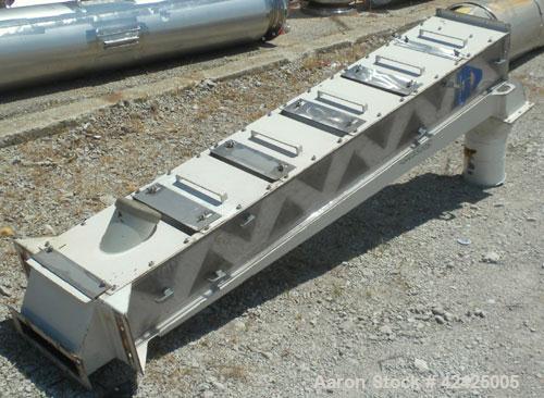 Used Kice Multi-Aspirator, Model 6E12, Carbon Steel. Approximately 12’’ wide with 5 slides. Top air outlet, top product inlet, bottom product outlet. Rated approximately 1000 pounds an hour.