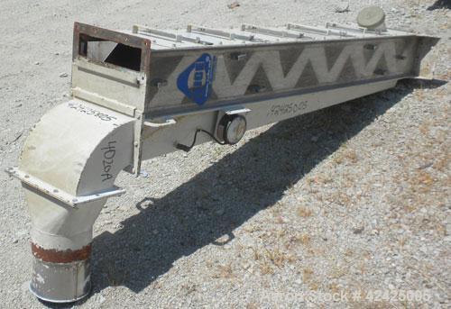 Used Kice Multi-Aspirator, Model 6E12, Carbon Steel. Approximately 12’’ wide with 5 slides. Top air outlet, top product inlet, bottom product outlet. Rated approximately 1000 pounds an hour.