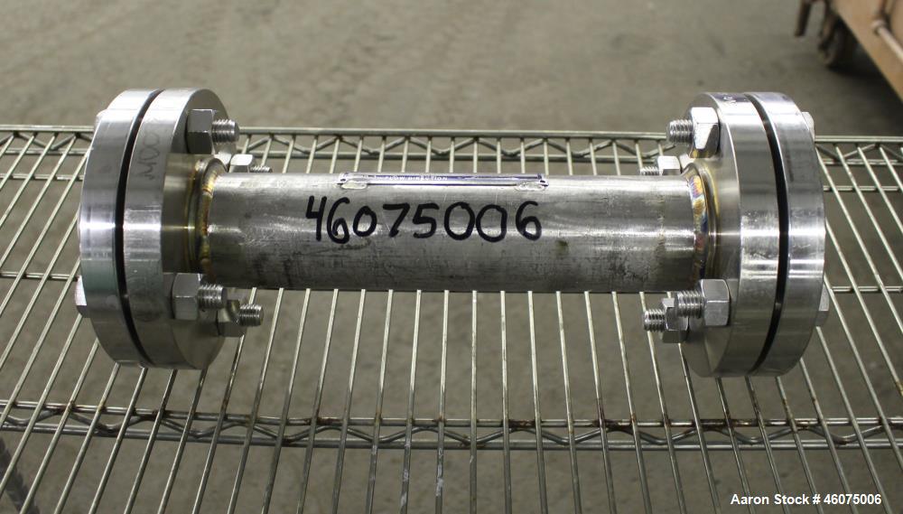 Used Koch-Glitsch Static Mixer, Type SMX, Stainless Steel. (4) Mixing elements, approximate 2-1/2" diameter x 12" long chamber, 1-1/2" tri-clamp inlet/outlet. Job#916043.