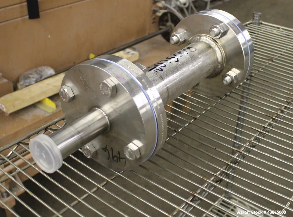 Used Koch-Glitsch Static Mixer, Type SMX, Stainless Steel. (4) Mixing elements, approximate 2-1/2" diameter x 14" long chamber, 1-1/2" tri-clamp inlet/outlet. Job#941416.