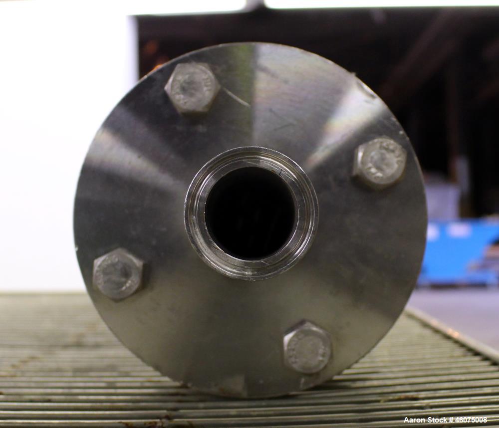 Used Koch-Glitsch Static Mixer, Type SMX, Stainless Steel. (4) Mixing elements, approximate 2-1/2" diameter x 14" long chamber, 1-1/2" tri-clamp inlet/outlet. Job#941416.