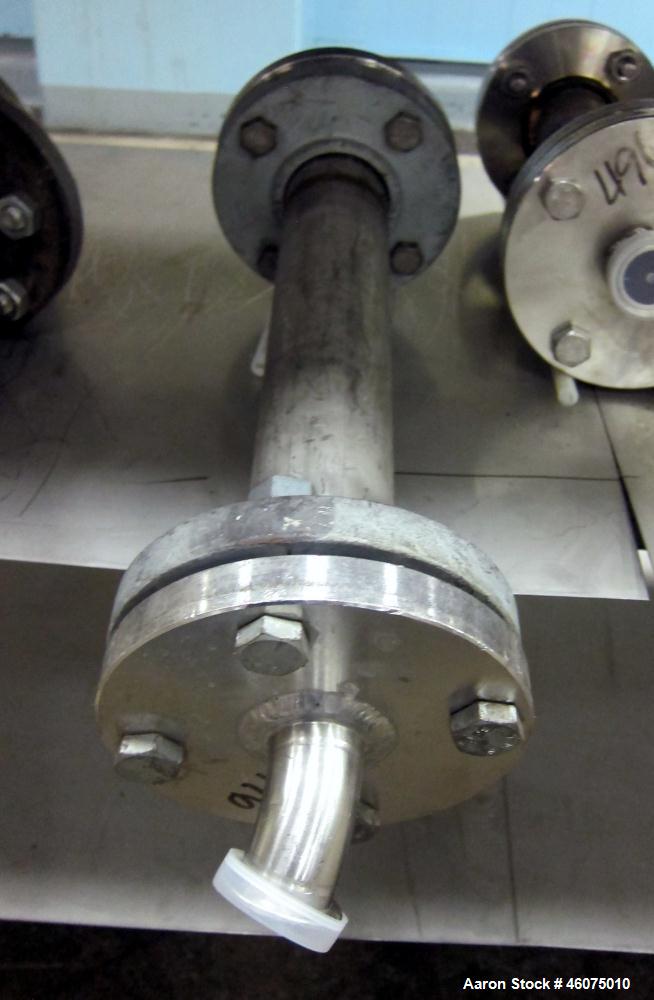 Used Koch-Glitsch Static Mixer, Type SMX, Stainless Steel. (4) Mixing elements, approximate 2-1/2” diameter x 18” long chamber, 1-1/2” tri-clamp inlet/outlet. No manufacturers tag.