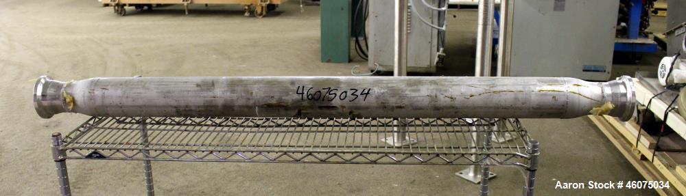 Used- Koch-Glitsch Static Mixer, Type SMX, Stainless Steel. (12) Mixing elements, approximate 3-1/2" diameter x 48" long. 3-...