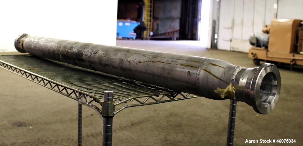Used Koch-Glitsch Static Mixer, Type SMX, Stainless Steel. (12) Mixing elements, approximate 3-1/2" diameter x 48" long. 3-1/2" Inlet/outlet. Job#801685.