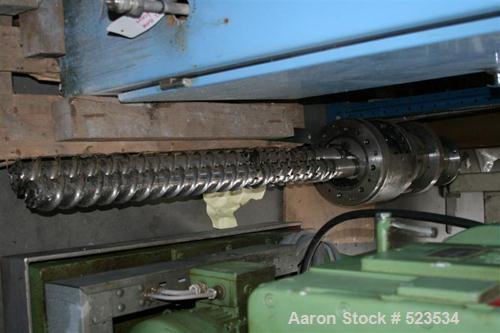 USED: List twin screw dryer/extruder/reactor, type AP80. Material of construction is stainless steel on product contact parts. 2 x 5-1/4" diameter x 49.5" straight side (134mm x 1270mm), side by side...