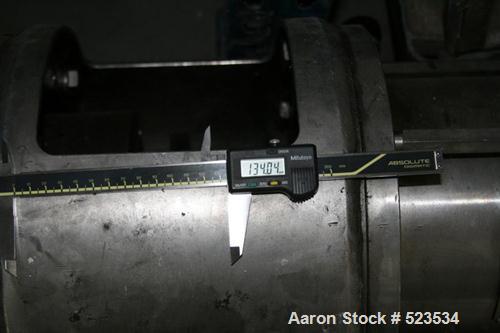 USED: List twin screw dryer/extruder/reactor, type AP80. Material of construction is stainless steel on product contact parts. 2 x 5-1/4" diameter x 49.5" straight side (134mm x 1270mm), side by side...