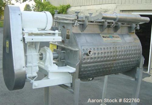 USED: Marion mixer, model HPS-2748, 15 cu ft capacity, dimple jacketedat 125 psi, new 1993. 3-7/16" diameter shaft, hinged/counterweightedgasketed top cover, safety shut-off switch for cover, 4 curve...