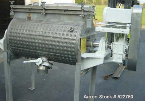 USED: Marion mixer, model HPS-2748, 15 cu ft capacity, dimple jacketedat 125 psi, new 1993. 3-7/16" diameter shaft, hinged/counterweightedgasketed top cover, safety shut-off switch for cover, 4 curve...