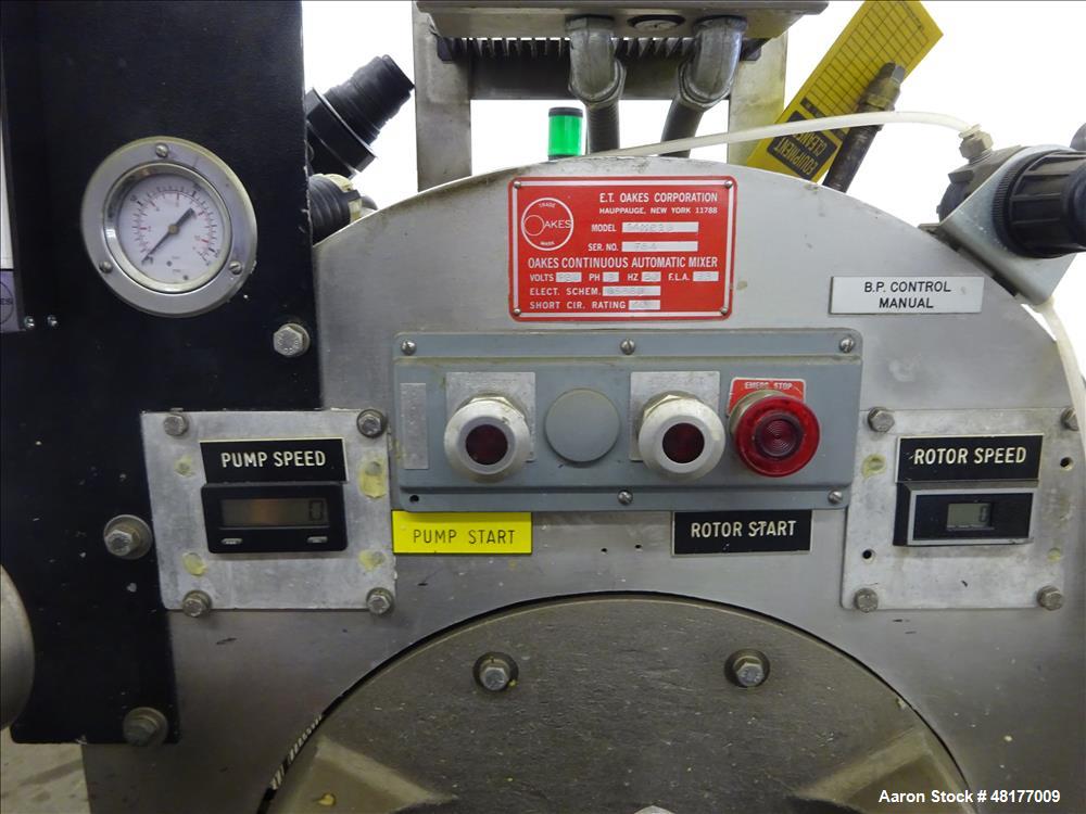 Used E.T. Oakes Continuous Automatic Mixer, Model 14MC10