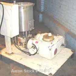 Used Oakes Slurry Mixer, Model 18" SM, Stainless Steel. 16" x 18" non-jacketed mixing can with 10 blunt blades and side scrapers, bottom driven by a 3 hp vari-speed drive, capacity 90 lbs. (2) 4-1/2"...