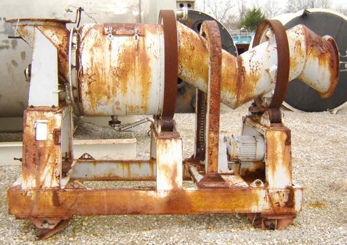 USED: 16" Patterson Kelley continuous carbon steel zig zag blender,size 16. Rated for 70 pounds per cubic foot bulk density material.Unit is designed for intensifier bar but no bar or bar drive is in...