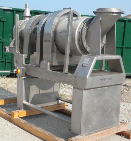 Used- Stainless Steel Patterson Kelley Continuous Solids-Solids Zig-Zag Blender, model CSS