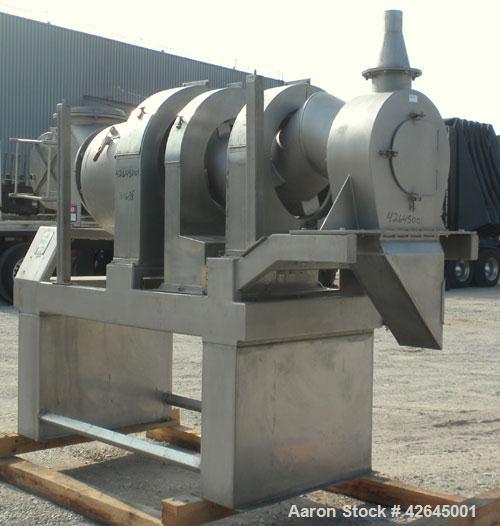 Used- Stainless Steel Patterson Kelley Continuous Solids-Solids Zig-Zag Blender, model CSS
