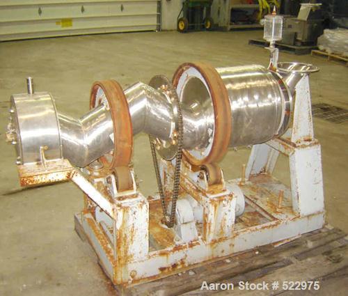 Unused-UNUSED: 8" Patterson Kelley continuous stainless steel zig zagblender, size 8. Rated for 150 pounds per cubic foot material. With3/4 hp, 1725 rpm, 230-460 volt explosion proof motor, chain dri...