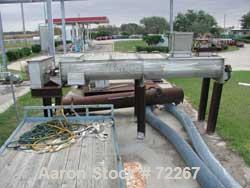 USED: Patterson Equipment Company pug mill, 90 cu ft, model 160-08MX.Stainless steel. Trough 35" wide x 12' long. (2) 4-1/2" diametershafts on 18" centers having 6" high removable paddles. 15" x 35"d...