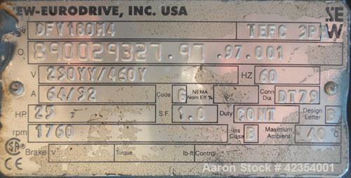 Used Readco 5" Twin Shaft Continuous Processor, Stainless Steel. (2) 5" Shafts with HS-6 Cobalt based screw segments. 316 Stainless steel jacketed clamshell design barrel rated 150 psi at 20-650 deg ...