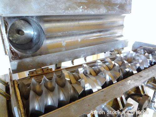 Used Readco 5" Twin Shaft Continuous Processor, 316 Stainless Steel.  (2) 5" Diameter x 36" long shafts with mixing elements.  Stainless steel jacketed barrel rated 150 psi at -20 to 400 degrees F, b...