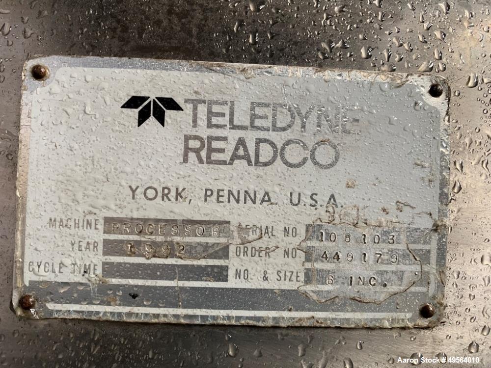 Used- Teledyne Readco 6" Continuous Processor, Model P.