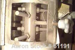 Used Teledyne Readco Batch Type Pin Mixer, Model TR8-8, 316 Stainless Steel. 8" Diameter x 8” long non-jacketed horizontal chamber. Approximate 2” diameter shaft with 5/8” diameter pins. (2) 1/4” NPT...