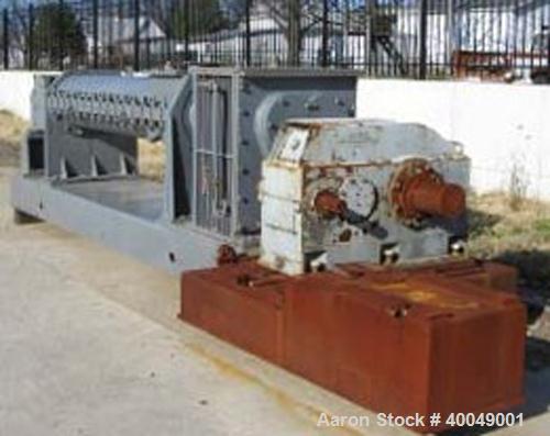 Readco Twin Screw Continuous Mixer,  (2) Approximately 13" diameter x 6' long Screws. Stainless steel.  With 300 hp Drive.  (More information about this item will be posted shortly)