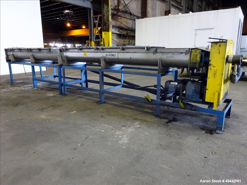 Used S. Howes Jacketed Cooling Conveyor, Model 9TS12-J