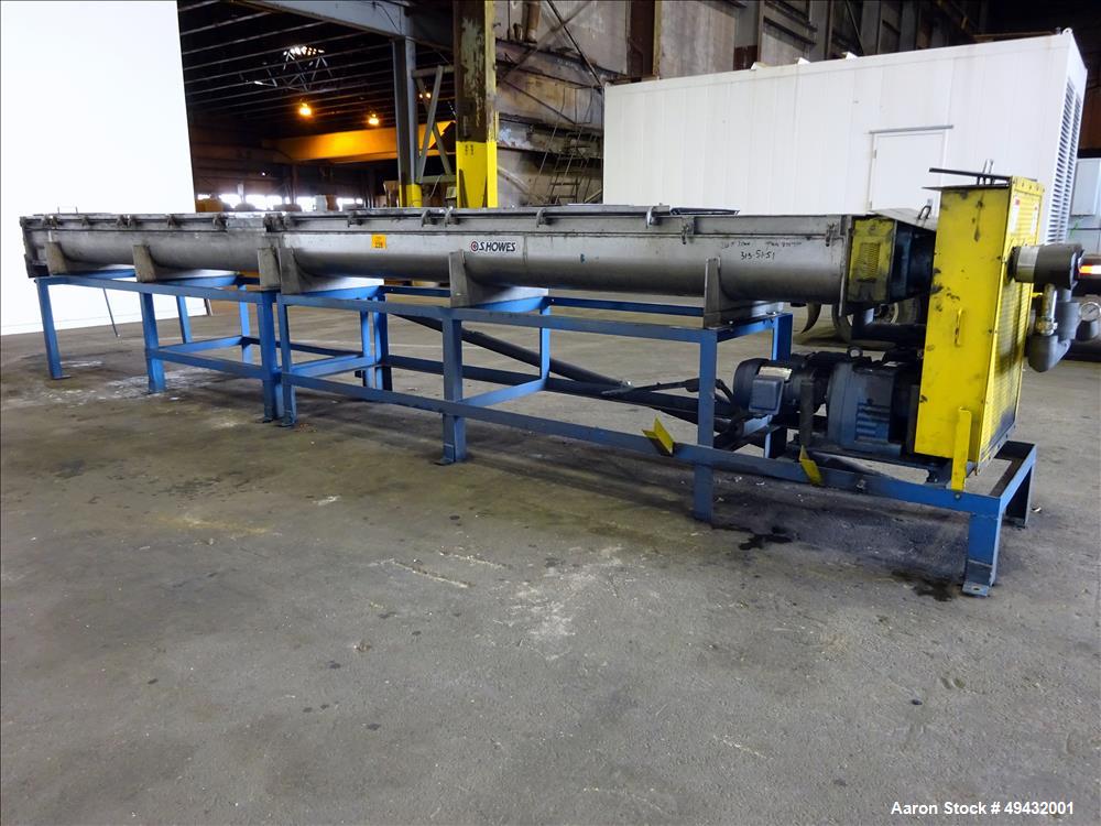 Used- S. Howes Jacketed Cooling Conveyor, Model 9TS12-J