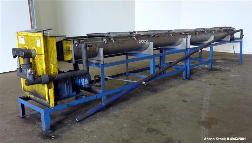 Used- S. Howes Jacketed Cooling Conveyor, Model 9TS12-J