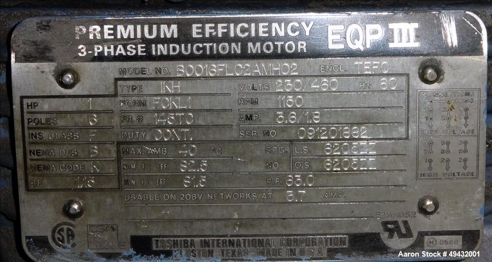 Used S. Howes Jacketed Cooling Conveyor, Model 9TS12-J