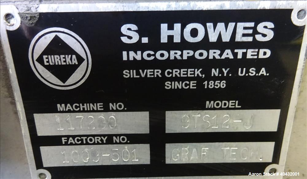 Used S. Howes Jacketed Cooling Conveyor, Model 9TS12-J