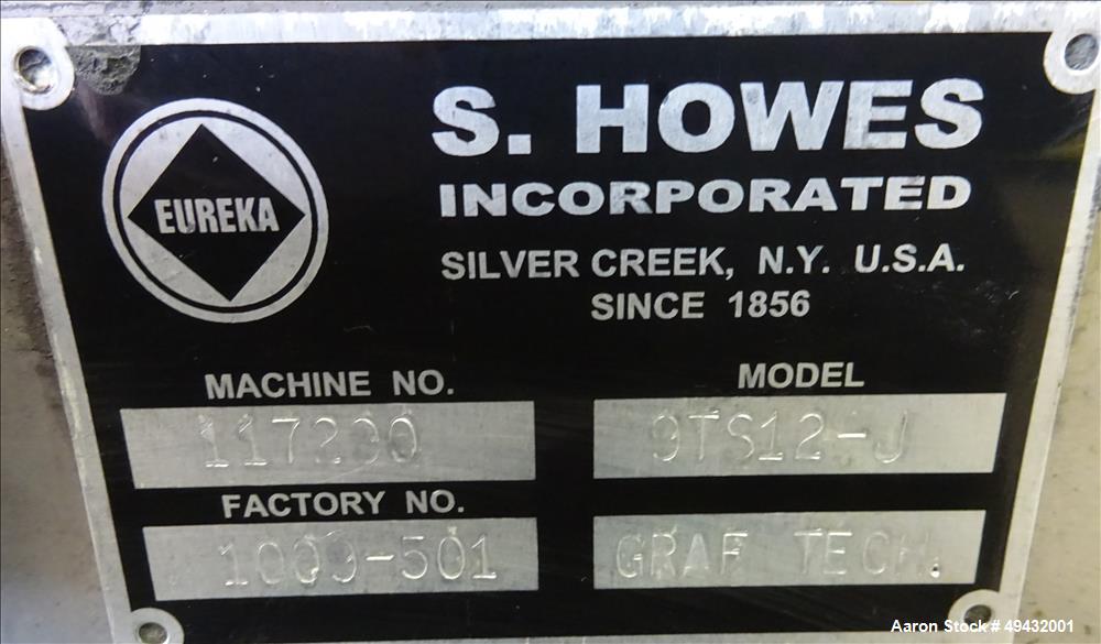 Used- S. Howes Jacketed Cooling Conveyor, Model 9TS12-J