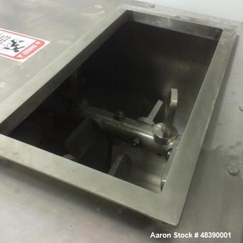 Used S. Howes, Model C-62, Duplex Continuous Mixer. 304 stainless steel construction. Approximately 27 3/8" wide x 72" long. Paddle type agitators. 2 piece top cover. End bottom outlet. 7.5 hp motor,...
