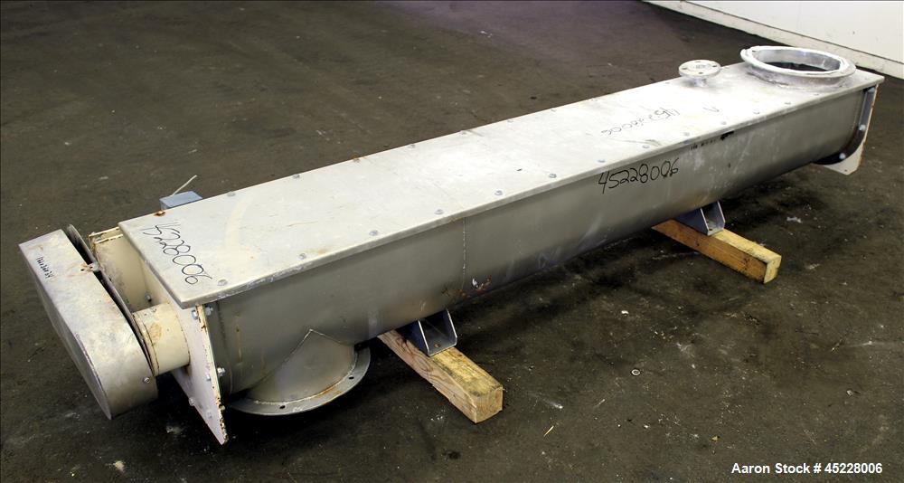 Used AMMAG Continuous Paddle Mixer, Model SCHN 350, 304 Stainless Steel. Trough approximate 106" long x 14-1/8" wide x 16" deep, with 304 stainless steel jacket. 304 stainless steel mixing blade appr...