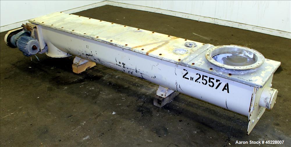 Used AMMAG Continuous Paddle Mixer, Model SCHN, 304 Stainless Steel. Trough approximate 106" long x 14-1/8" wide x 16" deep, with 304 stainless steel jacket. 304 stainless steel mixing blade approxim...