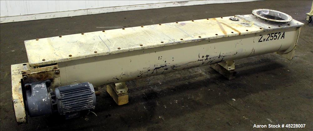 Used AMMAG Continuous Paddle Mixer, Model SCHN, 304 Stainless Steel. Trough approximate 106" long x 14-1/8" wide x 16" deep, with 304 stainless steel jacket. 304 stainless steel mixing blade approxim...