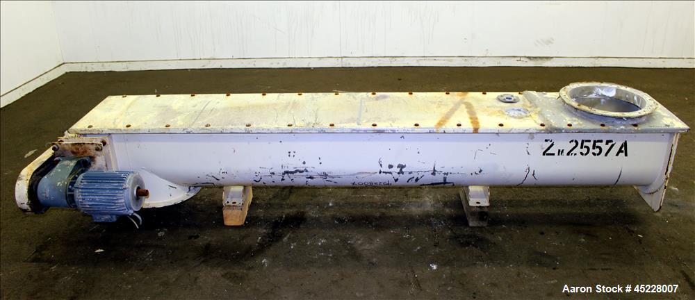 Used AMMAG Continuous Paddle Mixer, Model SCHN, 304 Stainless Steel. Trough approximate 106" long x 14-1/8" wide x 16" deep, with 304 stainless steel jacket. 304 stainless steel mixing blade approxim...